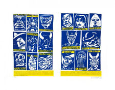 Hervé Di Rosa lithographie originale Super-heros mexicains by Hervé Di Rosa