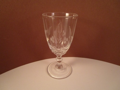 Vintage clear etched flower - clear,