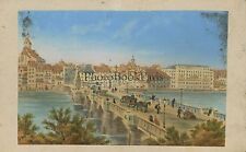 Rudolf DIKENMANN peintre Zurich Suisse Vintage CDV Gravure coloriée