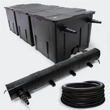Kit de Filtration Bassin Filtre 90000l Stérilisateur UV 72W 5m Tuyau