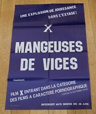 MANGEUSES DE VICES Affiche film 120x80 ÉROTIQUE, PORNO - CACHOUX, NORT, DESPREY