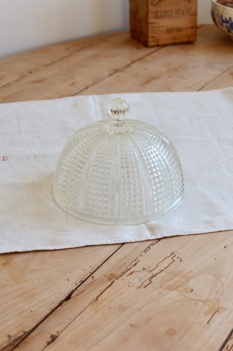 Cloche verre moulé vintage - en,