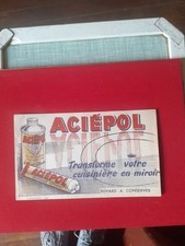Ancien Buvard Aciépol Brillant Abrasif TRANSFORME VOTRE CUISINIERE EN MIROIR.
