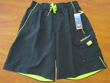 NEW SPEEDO MENS BLACK & GREEN