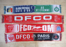 Lot 4 echarpe supporter Football DFCO Dijon Scarf vintage Retro