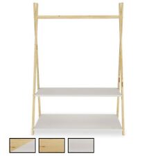 Penderie enfant rangement tringle étagères bois