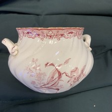 sucrier "FONTANGES" Perlé rouge des Faïenceries de SARREGUEMINES U&Cie (28)