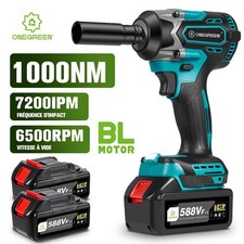 Clé à chocs électrique 18V sans fil 1000Nm Avec 2batterie & 4 Douilles à Chocs