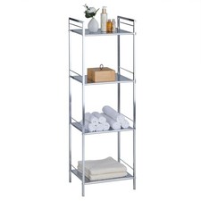 ÉTAGÈRE SALLE DE BAINS "4 TABLETTES / CROMÉ" "NEUF"