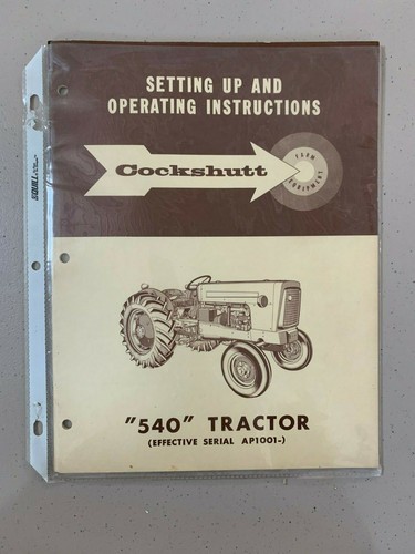 Cockshutt 540 tractor setting - cockshutt,