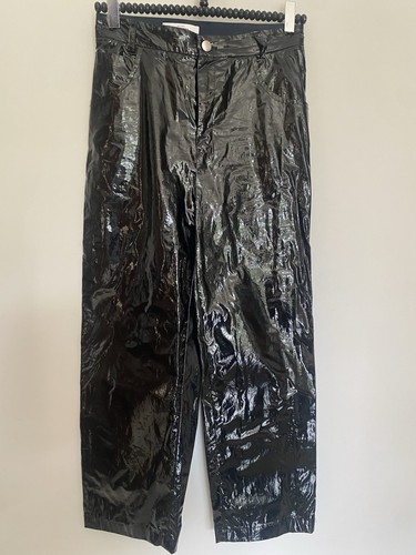 Pantalon polyuréthane noir - pantalon,