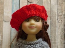 BéRET ROUGE  pour poupée Ruby Red Fashion Friend de 36 cm (14,5 inches ) Cloth