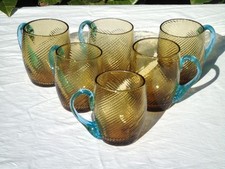 Service de 6 chopes en verre