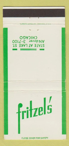 Matchbook cover fritzel s - matchbook,