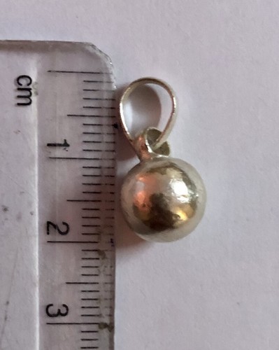 Pendentif boule argent - en,
