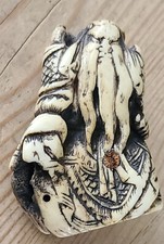 Viel Homme - Netsuke - OS de Bovin - Ère Shōwa - Japon - RARE - Collection