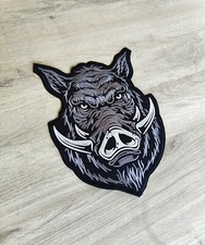 Patch dorsal SKULL HOG Cochon écusson XXL dorsal 21.9 cm x 28.6cm thermocollant