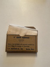 RARE US WW2 4in GAUZE BANDAGE FULL HALPERIN ORIGINAL - MEDICAL DEPARTMENT