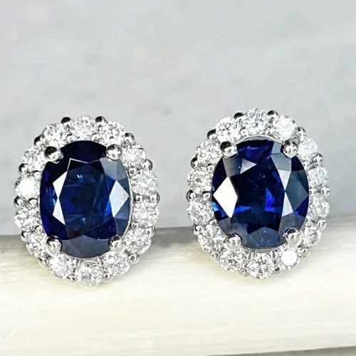 Boucles oreilles saphir - d’oreilles,