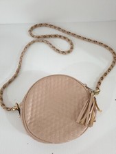 Sac à bandoulière rose, très bon état, rond, 19cm