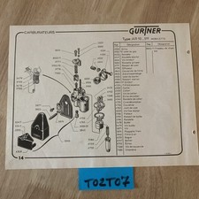 Gurtner carburateur AR8,7-525 Motobécane BG AR10-511 mob liste pièce détachée
