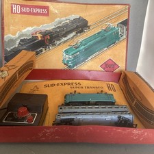 Jouef HO - Coffret Train Electrique Sud Express Locomotive Rails Courbe Ballast