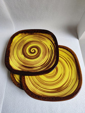 6 Assiettes en Céramique KG Lunéville, Peinte à la main, Vintage, Design