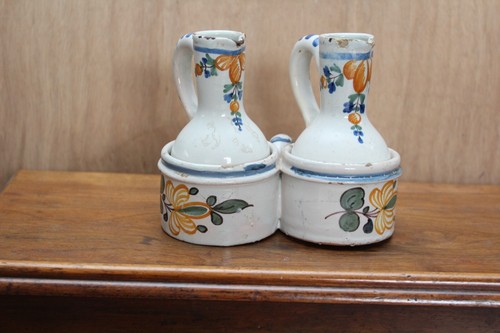 Huilier vinaigrier faience - huilier,