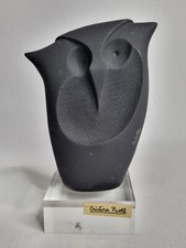 Sculpture moderne en forme de hibou par Cristina Puell éditée par Paor SA 16 cm