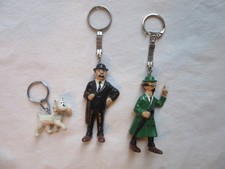LOT 3 PORTE CLÉS  TINTIN PROFESSEUR TOURNESOL DUPONT MILOU HERGÉ  BULLY GERMANY