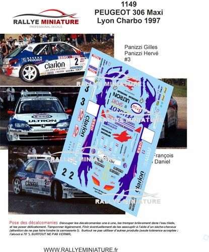 Decals ref 1149 peugeot - decals,