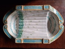 ANCIEN PLAT A ASPERGES EN BARBOTINE