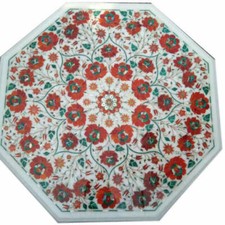 21” Marbre Coin Nappe Floral