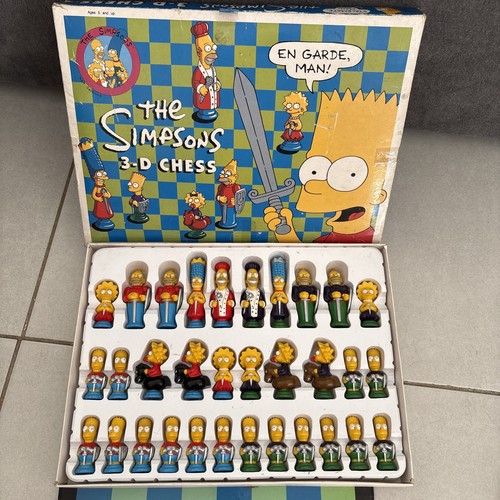Jeu échecs les simpsons d - d'échecs, 3-d
