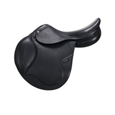 Selle De Saut Équestre Meredith En Cuir Double 17,5"