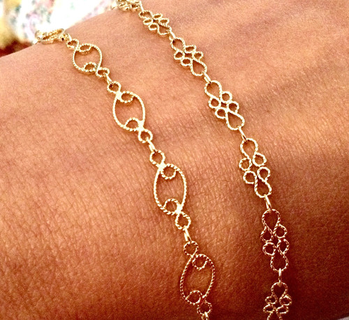 Plaqué 18k lot bracelets - or,