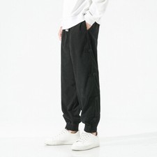 Hommes Chinois Velours Pantalon Kung Fu Sarouel Style Cordon Décontracté