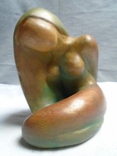 Sculpture terre cuite patinée