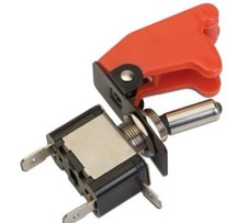 interrupteur de sécurité coupe circuit universel type aviation avec led rouge