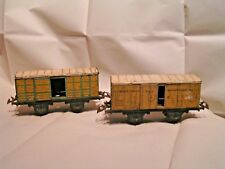 TRAINS HORNBY-ANNEES 1930 (O 1/43,5) - 2 WAGONS COUVERTS 1S LAIT EST & FRIGO PLM