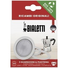 BIALETTI Filtre + 3 joints pour cafetière italienne 3-4 tasses