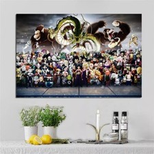 Poster dragon ball toile en cotton tableau sans cadre saga complète DBZ super
