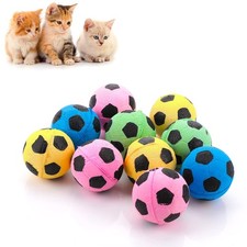 Lot de 10 balles en mousse pour chat - Ballons de football pour chat - Jouet ...