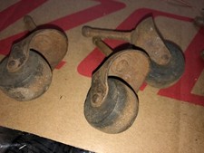 lot 12 vintage furniture hard wooden wheel & 1.5” pin  x 1 3/8” diameter wheel