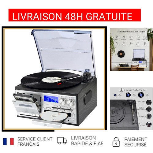 Tourne disque vinyle bluetooth - tourne-disque,