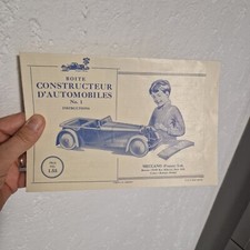MECCANO/hornby   1938   notice d'instructions CONSTRUCTEUR D'AUTOMOBILE boite 1