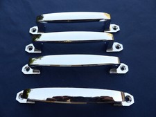 4 Poignées longues fixes Chromé Lg 18,5 cm Idéal tiroirs portes cuisine Neuf