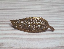 Broche ancienne feuille