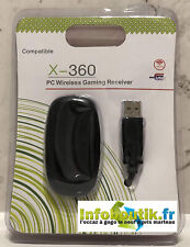 Receiver Récepteur Sans Fil Adaptateur XBOX 360 Manette pour PC Windows Noir