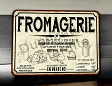 plaque métal vintage Fromagerie